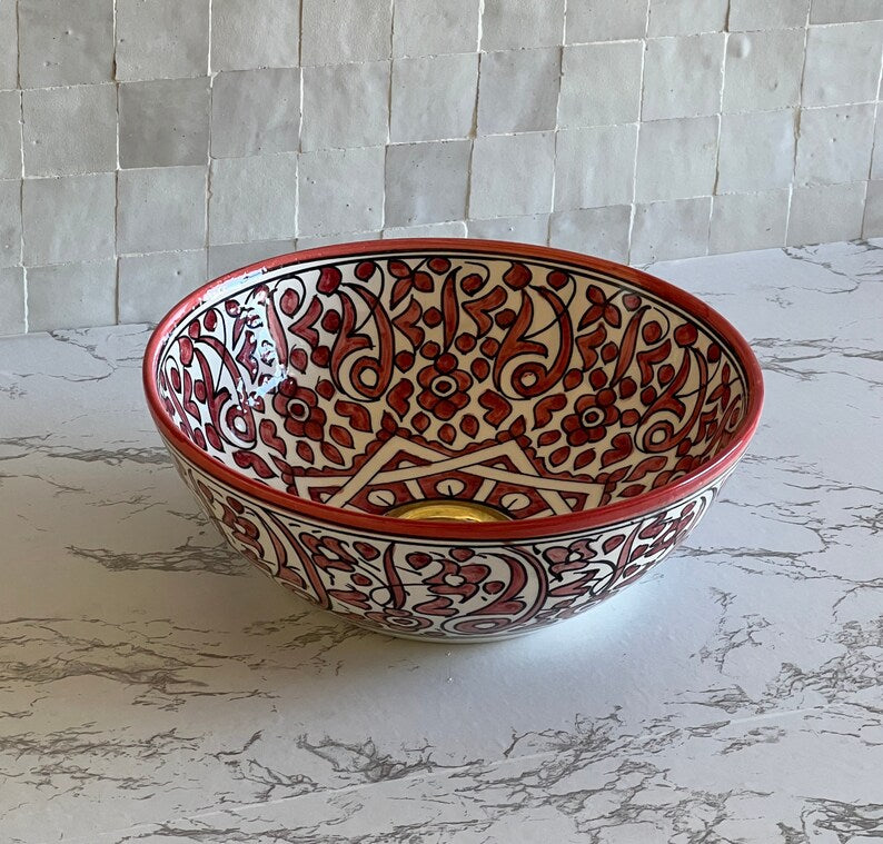 Vasque Marocaine en céramique de style oriental #3