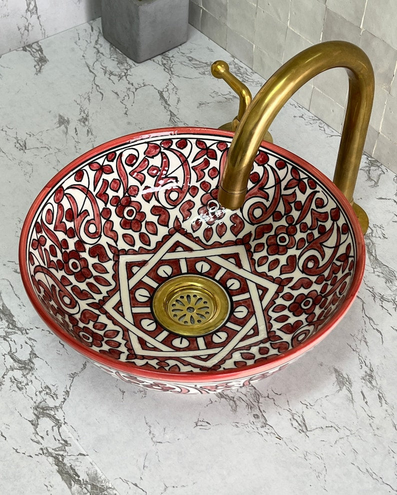 Vasque Marocaine en céramique de style oriental #3
