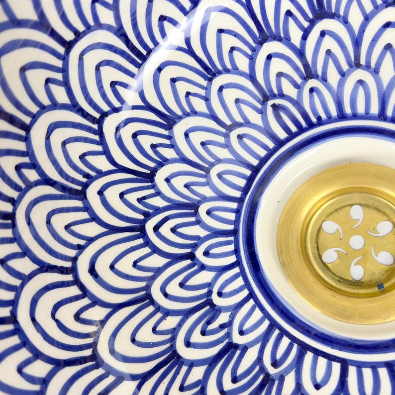 Marokkanisches Keramikwaschbecken im orientalischen Stil #274