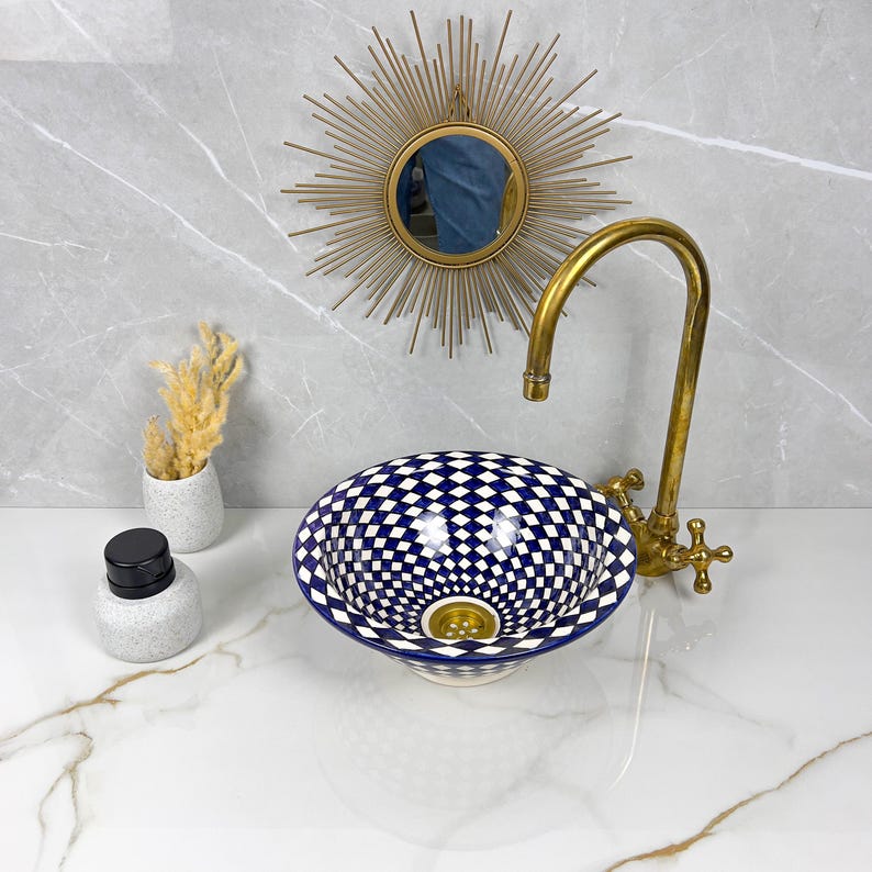 Marokkanisches Keramikwaschbecken im orientalischen Stil #289