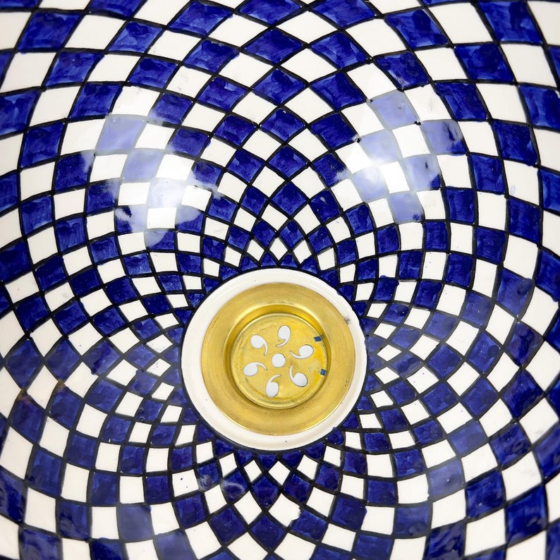 Marokkanisches Keramikwaschbecken im orientalischen Stil #289