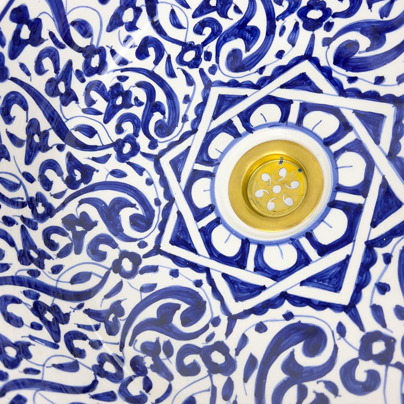 Marokkanisches Keramikwaschbecken im orientalischen Stil #237