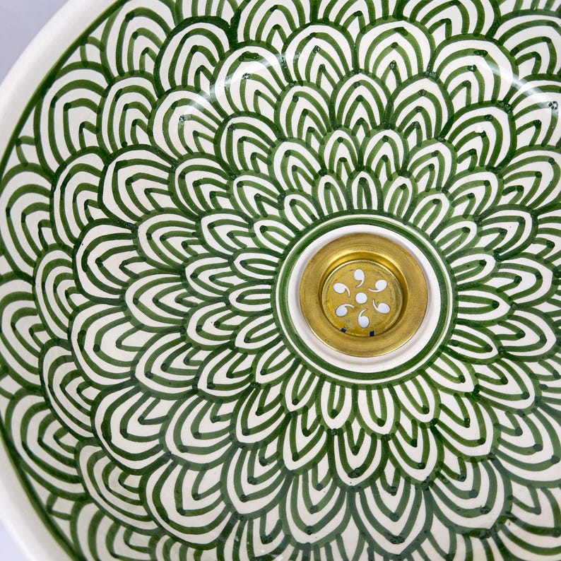 Marokkanisches Keramikwaschbecken im orientalischen Stil #295