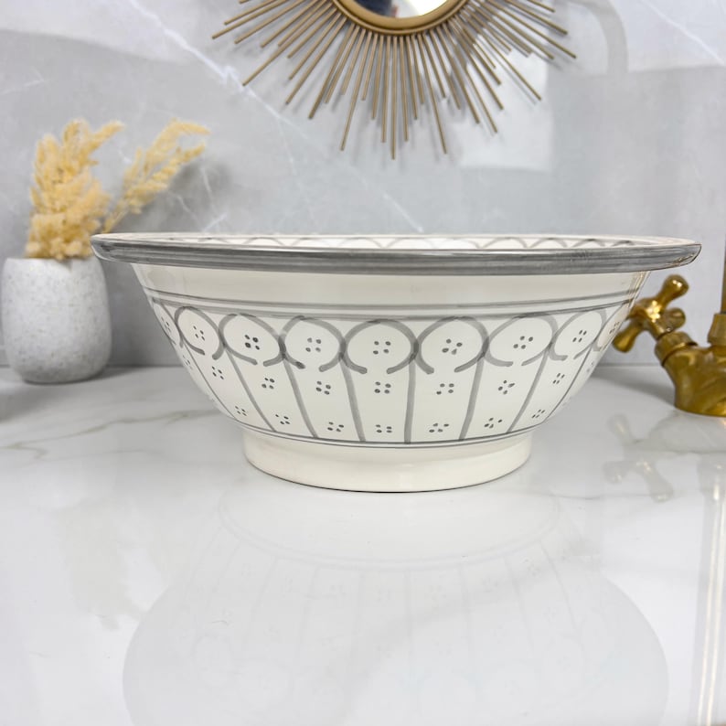 Marokkanisches Keramikwaschbecken im orientalischen Stil #257