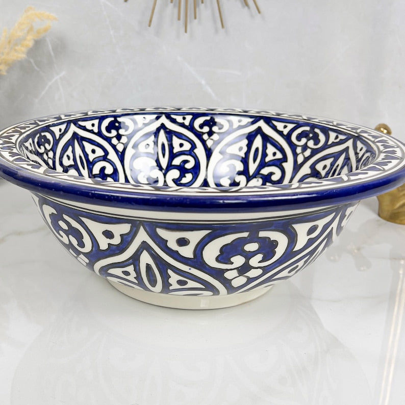 Marokkanisches Keramikwaschbecken im orientalischen Stil #258