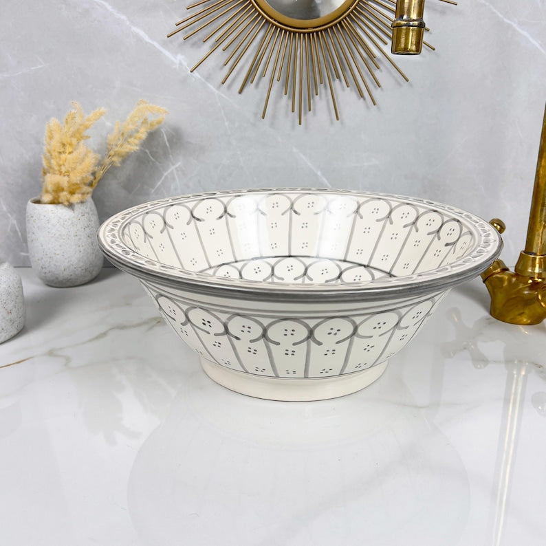 Marokkanisches Keramikwaschbecken im orientalischen Stil #257