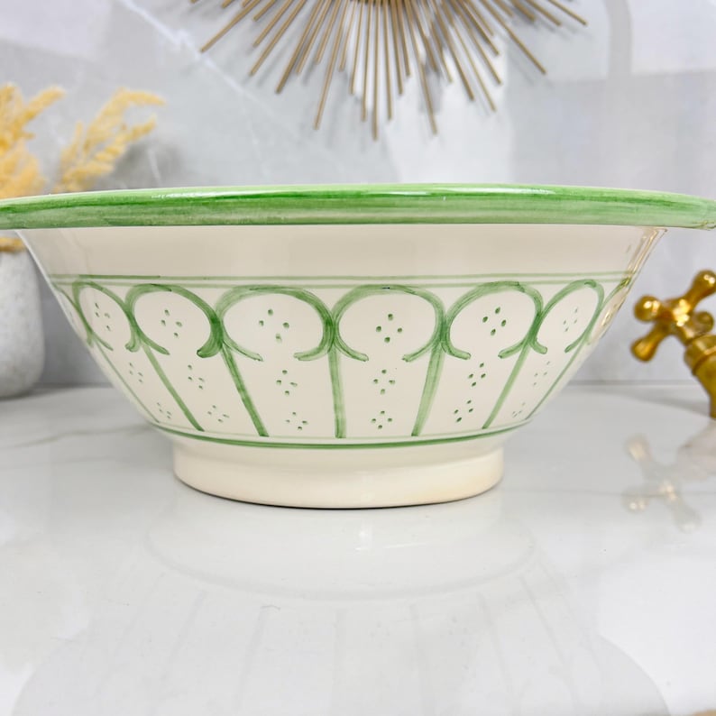 Marokkanisches Keramikwaschbecken im orientalischen Stil #256
