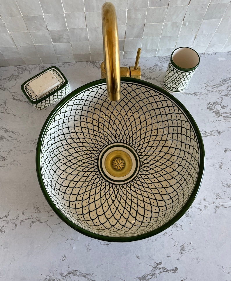 Vasque Marocaine en céramique de style oriental #17