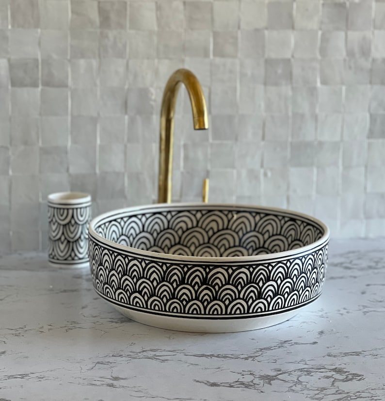 Vasque Marocaine en céramique de style oriental #19