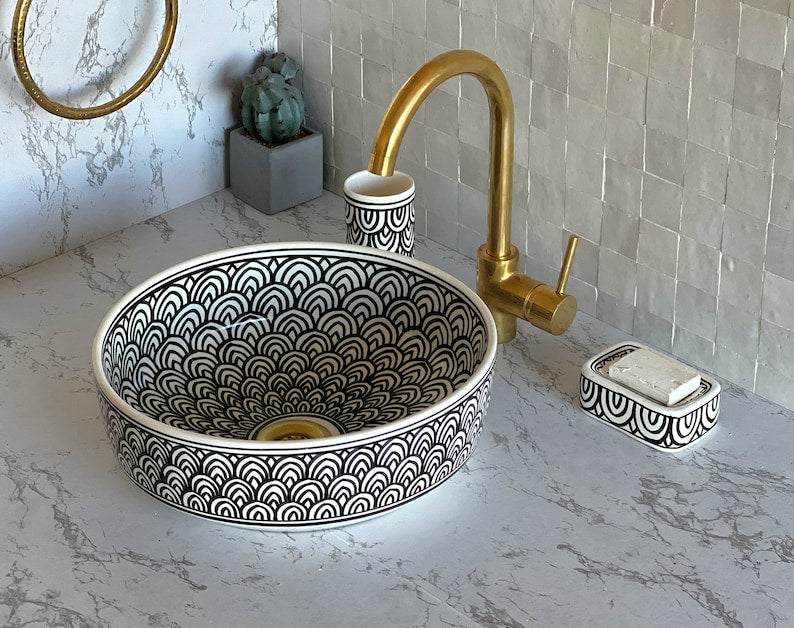 Vasque Marocaine en céramique de style oriental #19