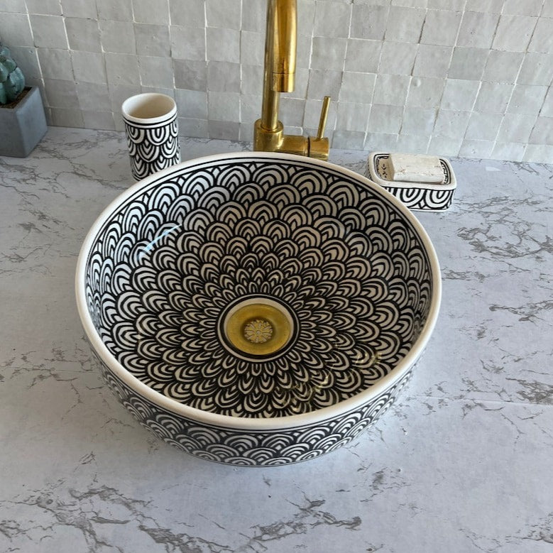 Vasque Marocaine en céramique de style oriental #19