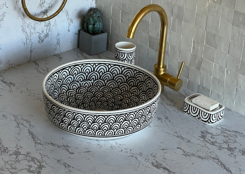 Vasque Marocaine en céramique de style oriental #19