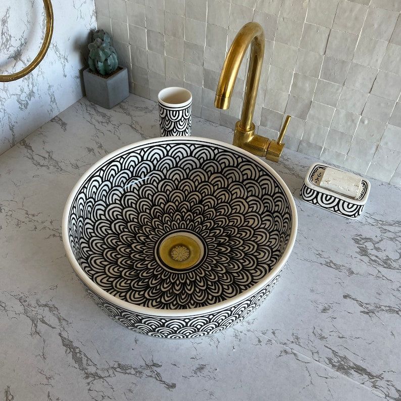Vasque Marocaine en céramique de style oriental #19