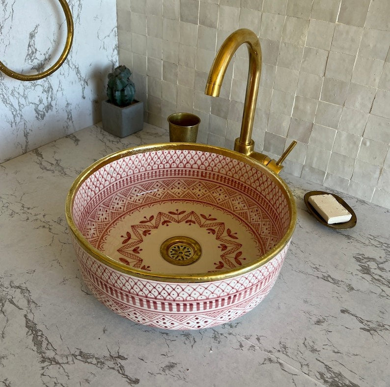 Vasque Marocaine avec contour en laiton #11