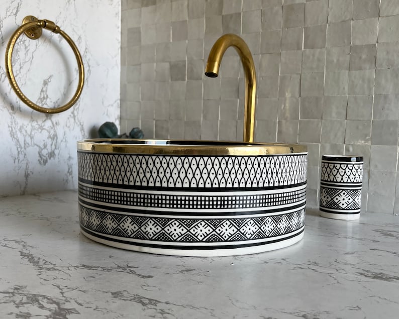 Vasque Marocaine avec contour en laiton #22