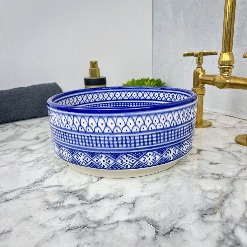 Marokkanisches Keramikwaschbecken im orientalischen Stil #143