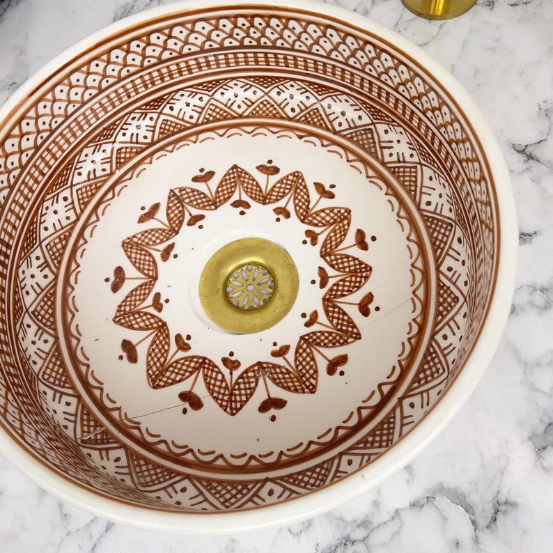 Marokkanisches Keramikwaschbecken im orientalischen Stil #144