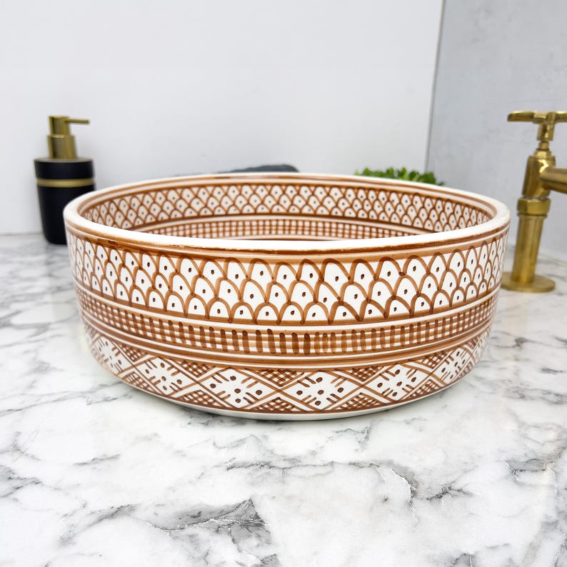 Marokkanisches Keramikwaschbecken im orientalischen Stil #144