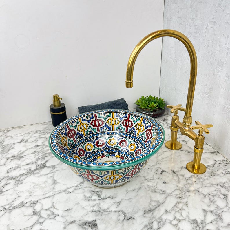Vasque Marocaine en céramique de style oriental #107