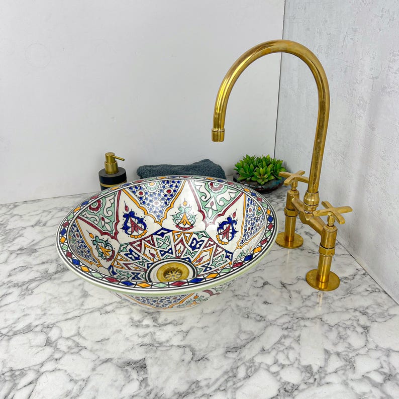 Vasque Marocaine en céramique de style oriental #67
