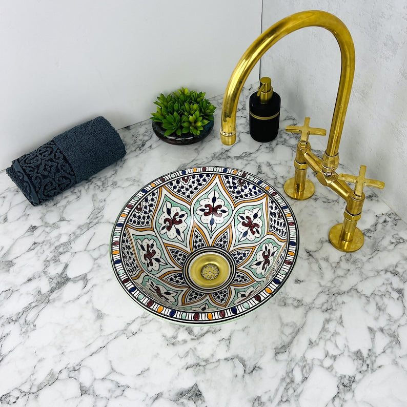 Vasque Marocaine en céramique de style oriental #73