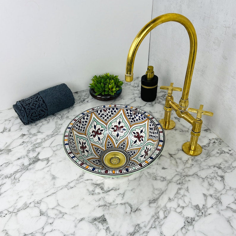 Vasque Marocaine en céramique de style oriental #73