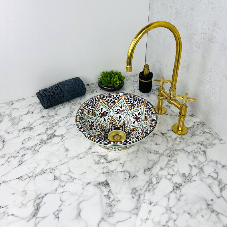 Vasque Marocaine en céramique de style oriental #73
