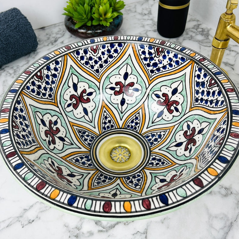 Vasque Marocaine en céramique de style oriental #73