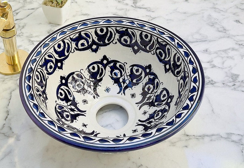 Vasque Marocaine en céramique de style oriental #131