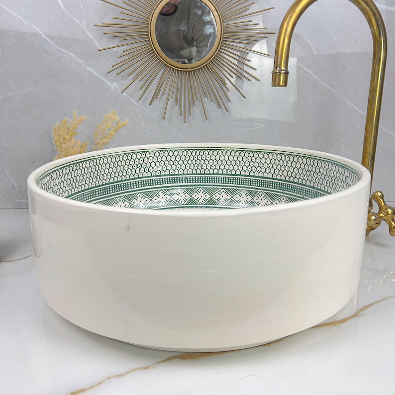 Marokkanisches Keramikwaschbecken im orientalischen Stil #248