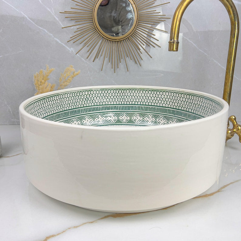 Marokkanisches Keramikwaschbecken im orientalischen Stil #248