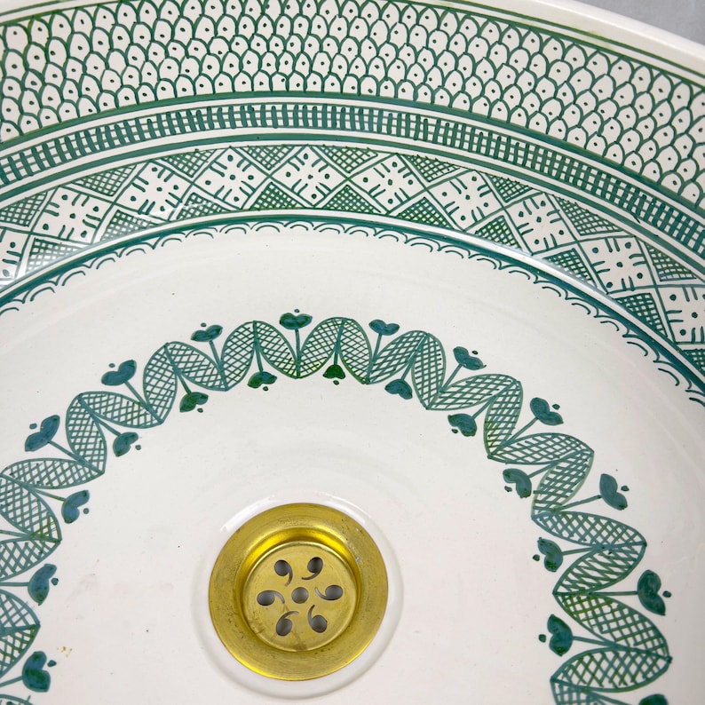 Marokkanisches Keramikwaschbecken im orientalischen Stil #248