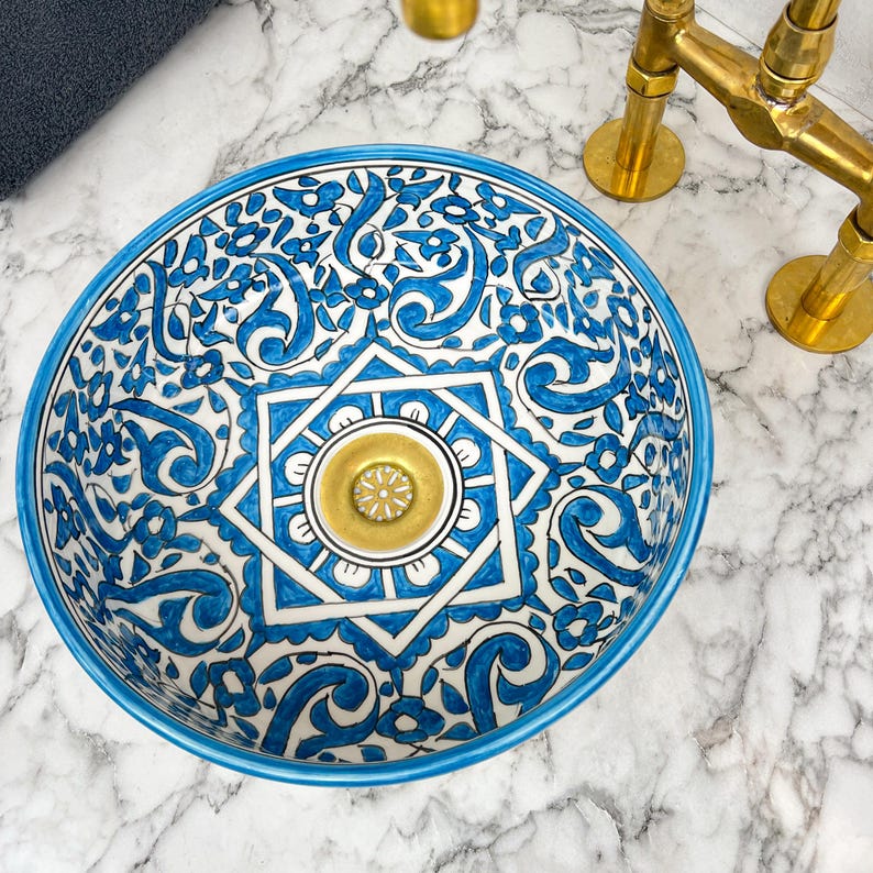 Vasque Marocaine en céramique de style oriental #112