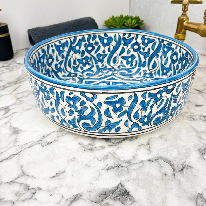 Vasque Marocaine en céramique de style oriental #112
