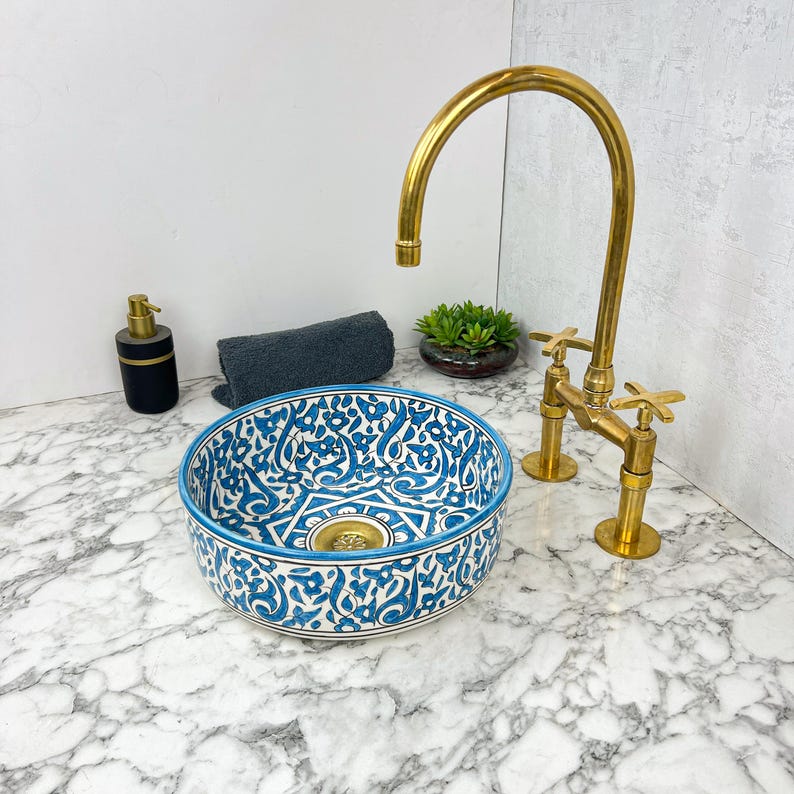 Vasque Marocaine en céramique de style oriental #112