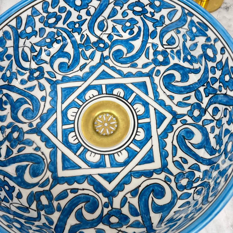 Vasque Marocaine en céramique de style oriental #112