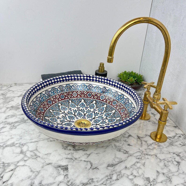 Vasque Marocaine en céramique de style oriental #105