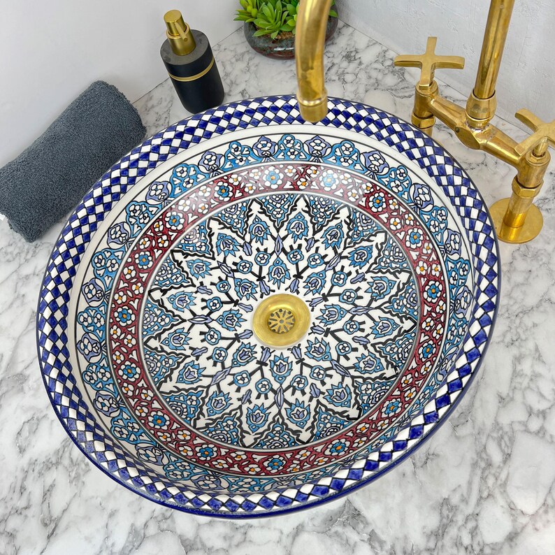 Vasque Marocaine en céramique de style oriental #105