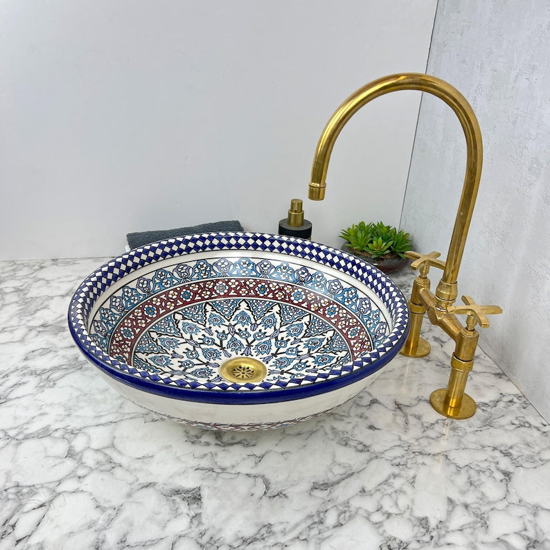 Vasque Marocaine en céramique de style oriental #105