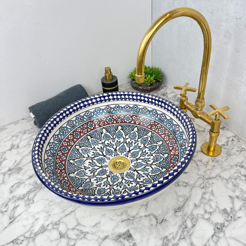 Vasque Marocaine en céramique de style oriental #105