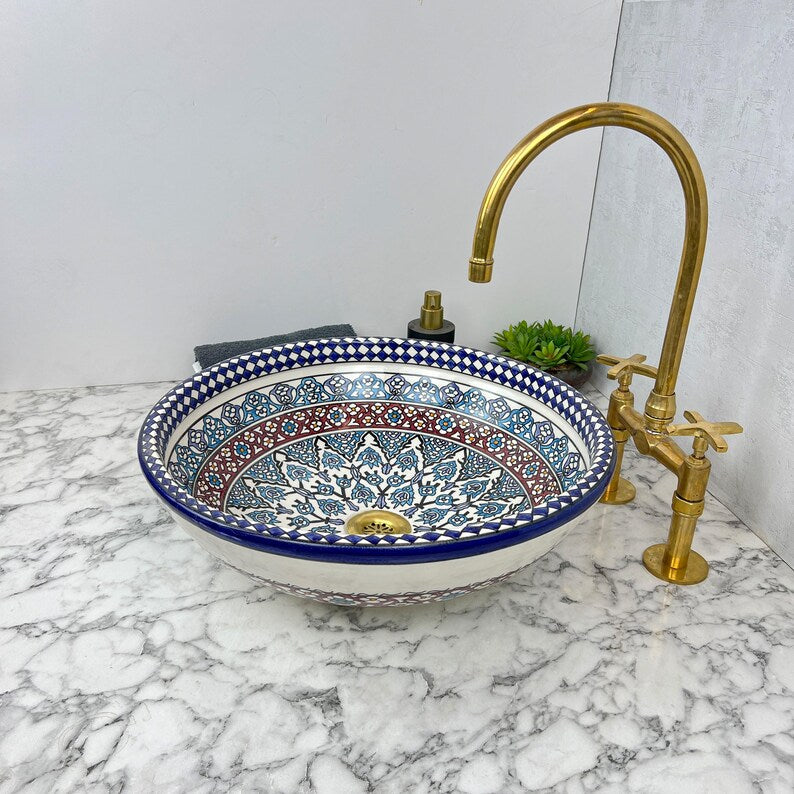 Vasque Marocaine en céramique de style oriental #105