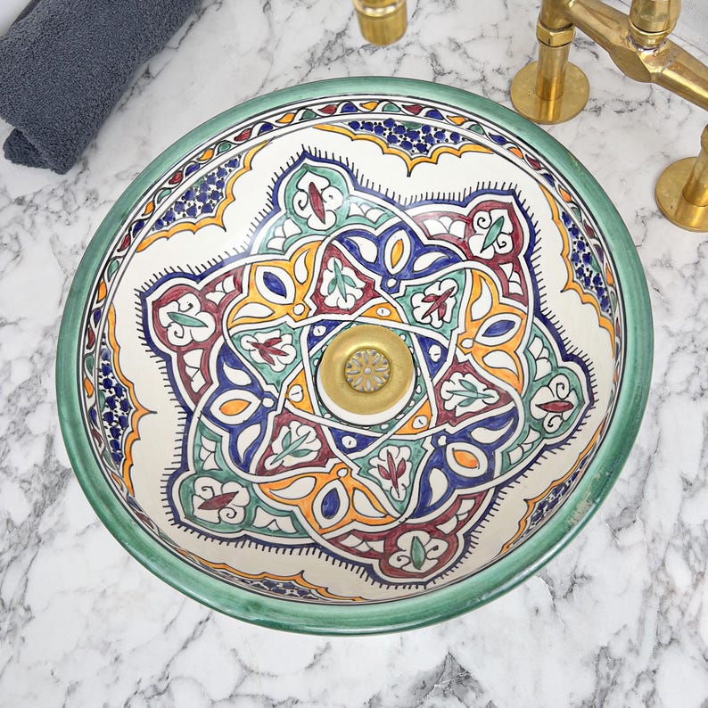Vasque Marocaine en céramique de style oriental #101