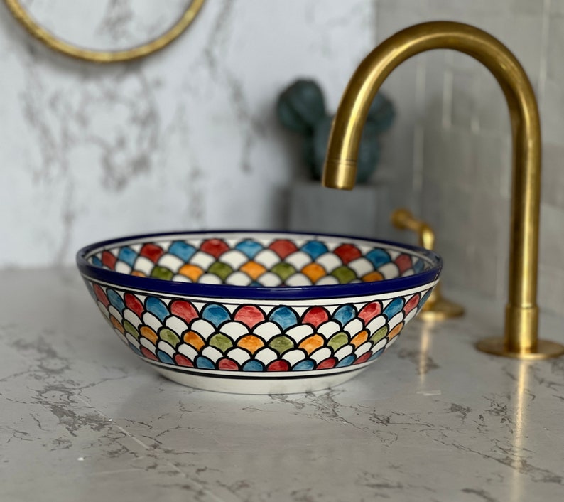 Vasque Marocaine en céramique de style oriental #14