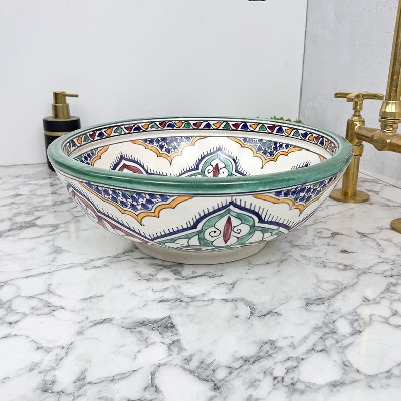 Vasque Marocaine en céramique de style oriental #101
