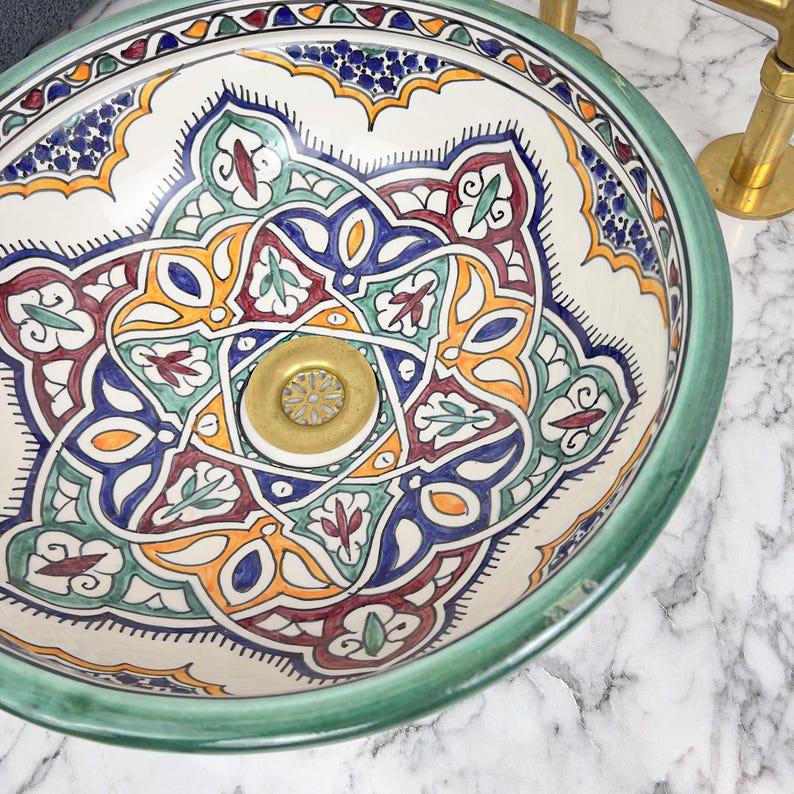 Vasque Marocaine en céramique de style oriental #101