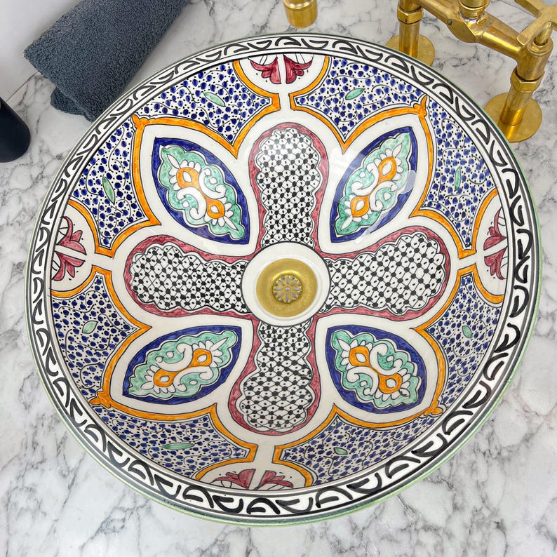 Vasque Marocaine en céramique de style oriental #68