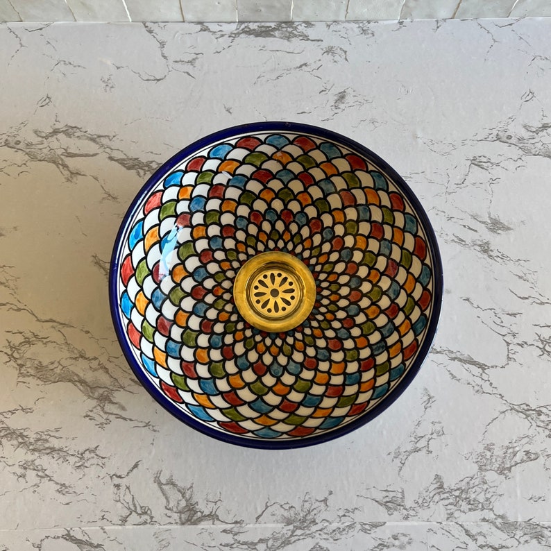 Vasque Marocaine en céramique de style oriental #14