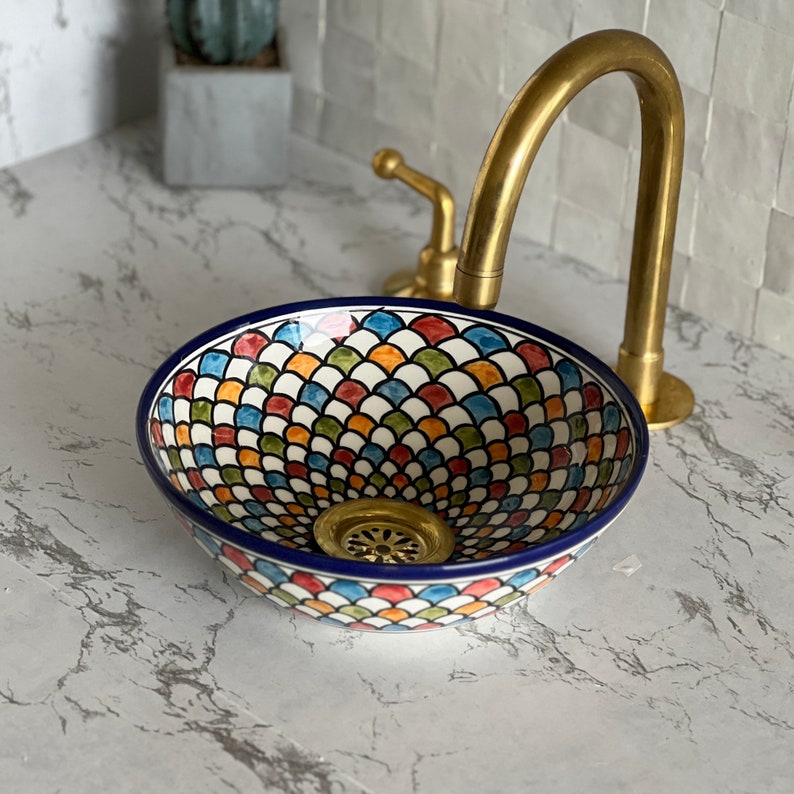 Vasque Marocaine en céramique de style oriental #14