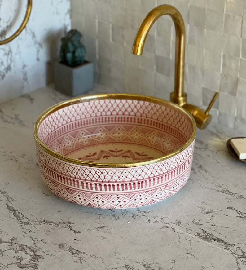 Vasque Marocaine avec contour en laiton #11