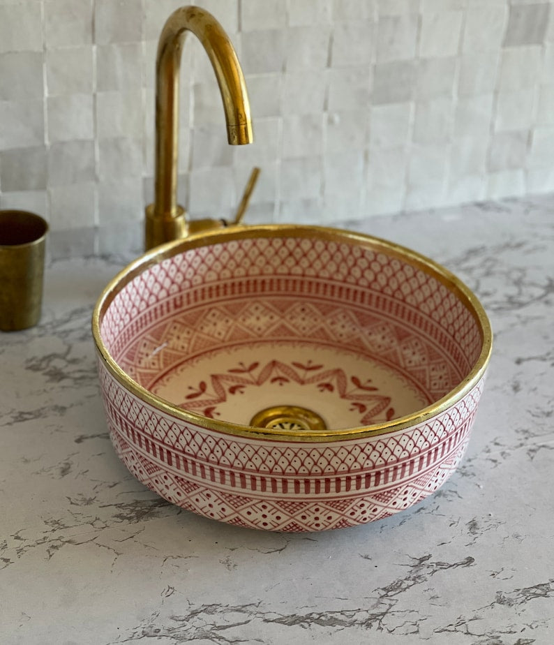 Vasque Marocaine avec contour en laiton #11